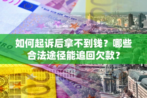 武汉如何起诉后拿不到钱？哪些合法途径能追回欠款？