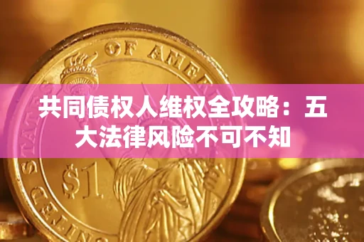 武汉共同债权人维权全攻略：五大法律风险不可不知