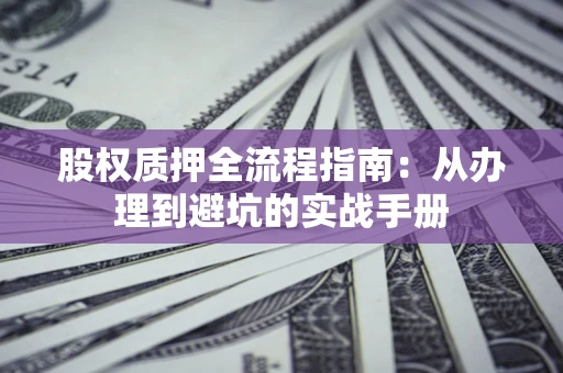 武汉股权质押全流程指南：从办理到避坑的实战手册