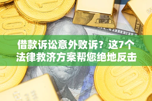 武汉借款诉讼意外败诉？这7个法律救济方案帮您绝地反击！