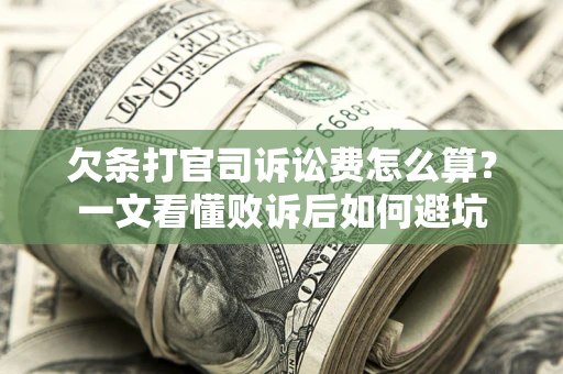 武汉欠条打官司诉讼费怎么算？一文看懂败诉后如何避坑
