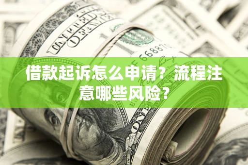 武汉借款起诉怎么申请？流程注意哪些风险？